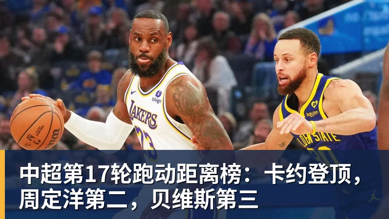 华体会体育中超第17轮跑动距离榜：卡约登顶，周定洋第二，贝维斯第三